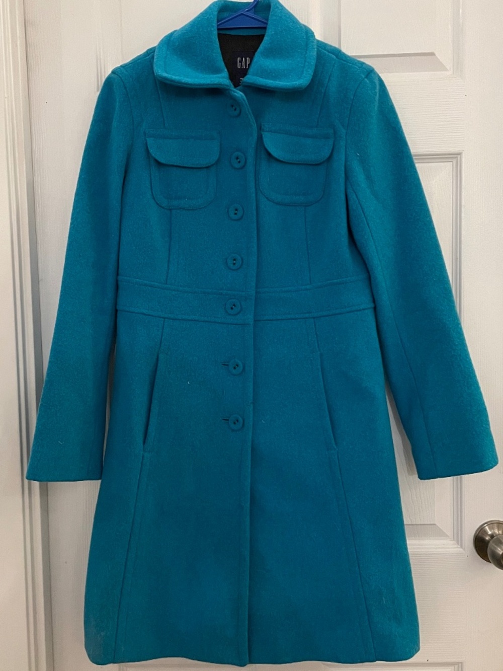 Turquoise XS Gap Peacoat - early 2000s